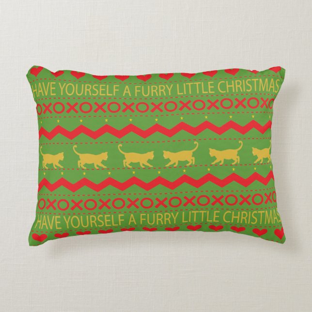 Cojín Decorativo Navidades Pillow "Navidades furtivos" gatos (Anverso)