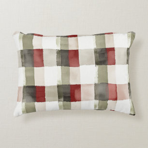 Cojín Decorativo Navidades Pine Green Ivory Red Stripes