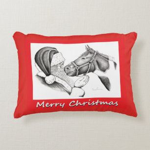 Cojín Decorativo Navidades Pinto Paint Horse y Santa