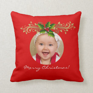 Cojín Decorativo Navidades Plantilla fotográfica navideña Familia d