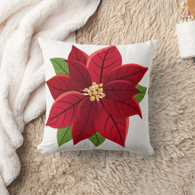 Cojín Decorativo Navidades Poinsettia (Manta)