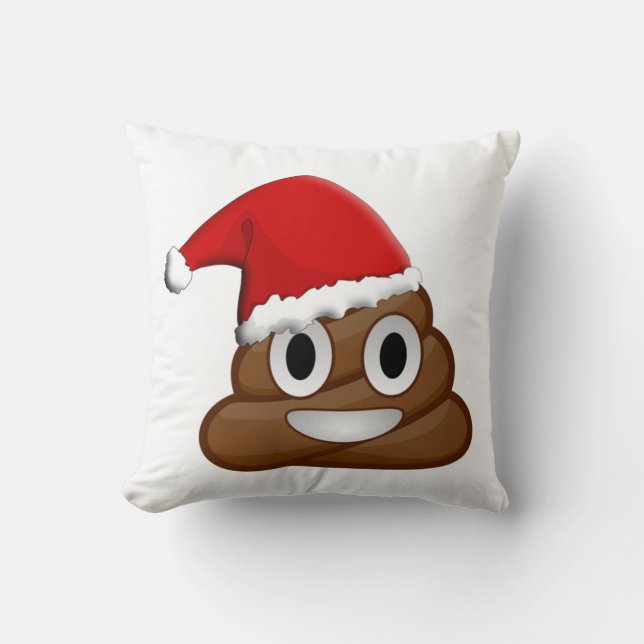 Cojín Decorativo Navidades poop emoji (Anverso)