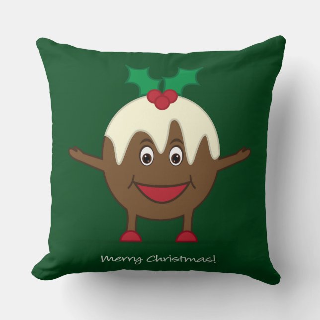 Cojín Decorativo Navidades pudding personaje de caricatura (Anverso)