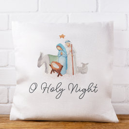 Cojín Decorativo Navidades religiosos de la Natividad Blanca