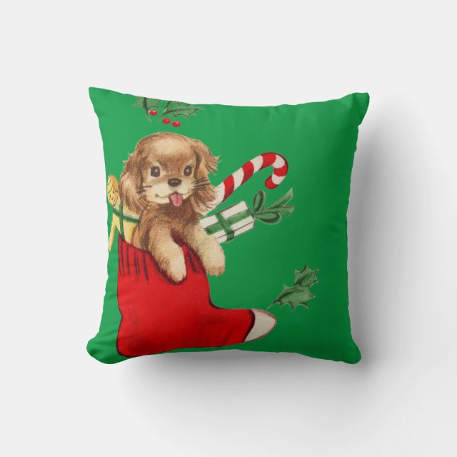 Cojín Decorativo Navidades retro adorables (Anverso)