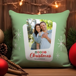 Cojín Decorativo Navidades retro de fotografía moderna de mediados