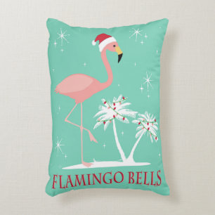 COJÍN DECORATIVO NAVIDADES RETRO DE VINTAGE MODERNOS FLAMINGO