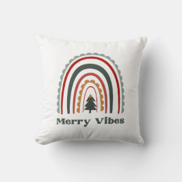 Cojín Decorativo Navidades retro del Boho Rainbow Merry Vibes