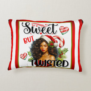 Cojín Decorativo Navidades retro dulce pero torcido pinup