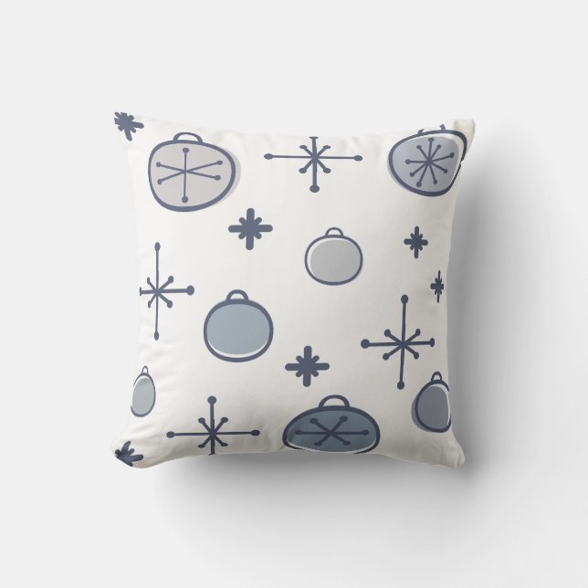 Cojín Decorativo Navidades retro modernos de mediados del siglo XX  (Anverso)