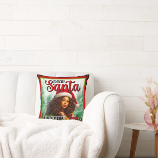 Cojín Decorativo Navidades retro Pinup Santa I lo intentó