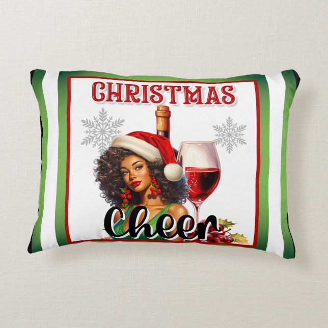 Cojín Decorativo Navidades retro vitorean el pinup (Reverso)