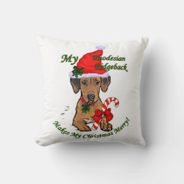 Cojín Decorativo Navidades Ridgeback de Rhodesia