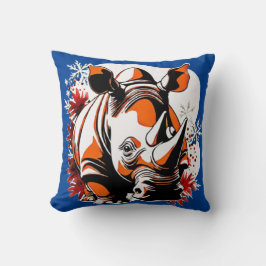 Cojín Decorativo Navidades rinocerontes lindos