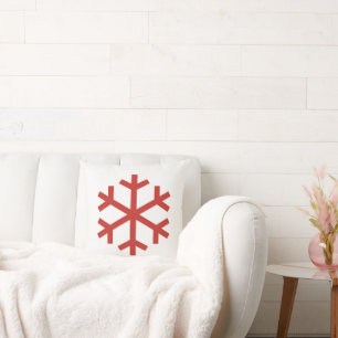 Cojín Decorativo Navidades rojos Snowflake