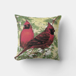 Cojín Decorativo Navidades rojos y verdes cardenales