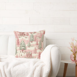 Cojín Decorativo Navidades rosados de época