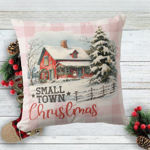 Cojín Decorativo Navidades rurales de pueblos pequeños