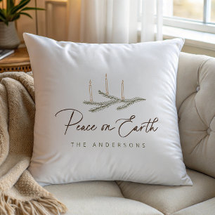 Cojín Decorativo Navidades rusos de paz personalizada en la Tierra