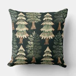 Cojín Decorativo Navidades Rústicos Árboles Evergreen