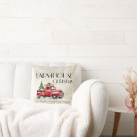 Navidades Rústicos de Camión Rojo Vintage de granj