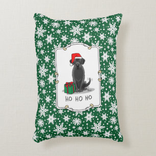 Cojín Decorativo Navidades Santa Black Labrador Retriever Cute