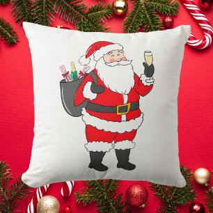 Cojín Decorativo Navidades Santa Champagne Lover