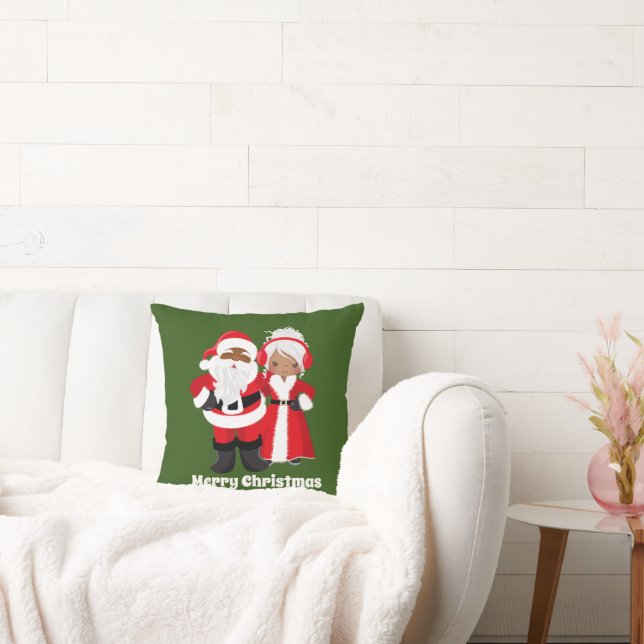 Cojín Decorativo Navidades Santa Claus, afroamericana (Sofá)