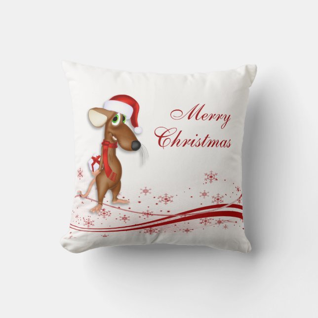 Cojín Decorativo Navidades Santa Claus Mouse (Anverso)