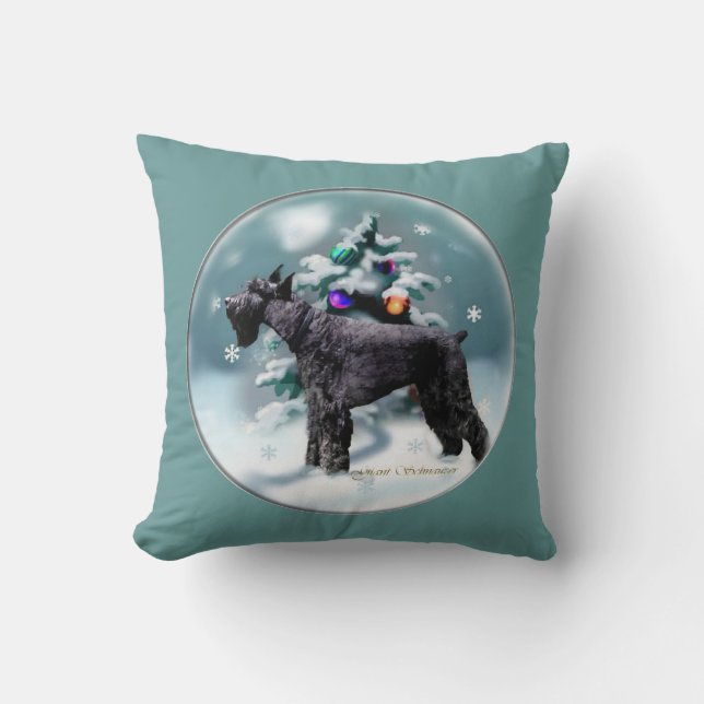 Cojín Decorativo Navidades Schnauzer gigantes (Anverso)