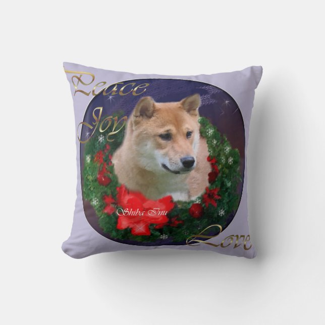 Cojín Decorativo Navidades Shiba Inu (Anverso)