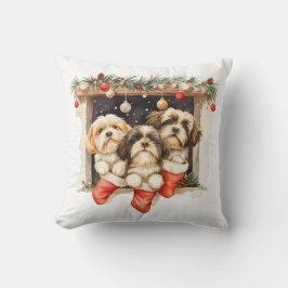 Cojín Decorativo Navidades Shih Tzu Dogs