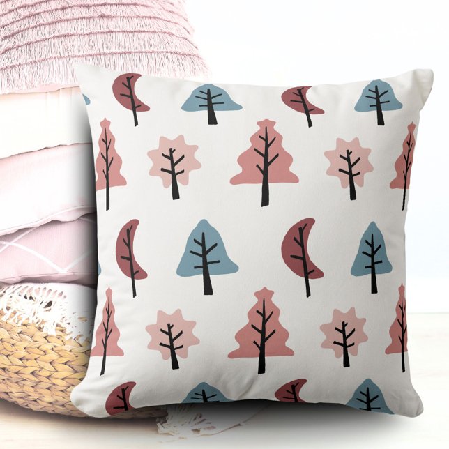 Cojín Decorativo Navidades simples de patrones de árbol pastel (Subido por el creador)