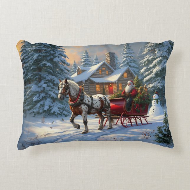 Cojín Decorativo Navidades Sleigh Santa (Anverso)