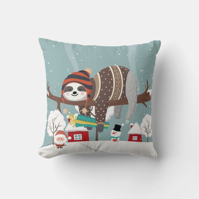 Cojín Decorativo Navidades Sloth (Anverso)