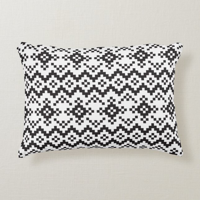 Cojín Decorativo Navidades Snowflakes Fair Isle Seamless Patternart (Anverso)