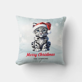 Cojín Decorativo Navidades Snowley Santa Cute de Leopardo de la Nie
