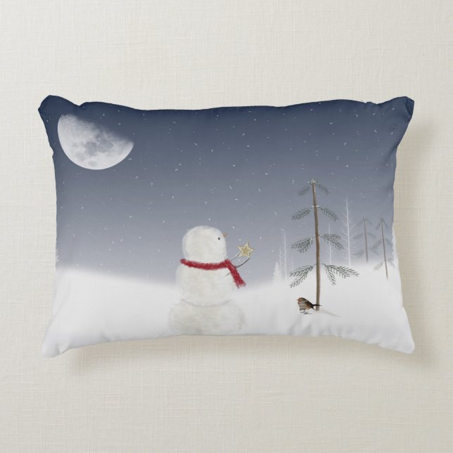 Cojín Decorativo Navidades Snowman (Anverso)