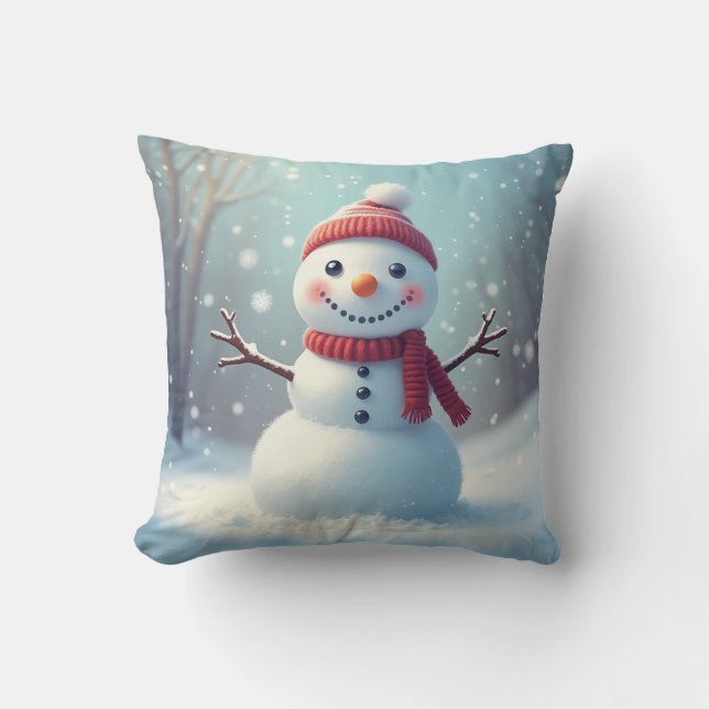 Cojín Decorativo Navidades Snowman Pillow (Anverso)
