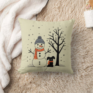 Cojín Decorativo Navidades Snowman Xmas Dog Winter
