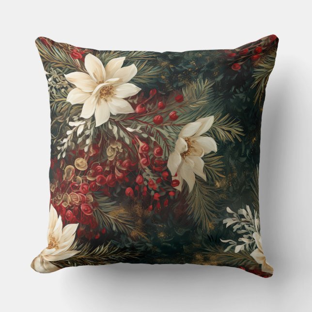 Cojín Decorativo Navidades Sombreados Ballet Botánico (Anverso)