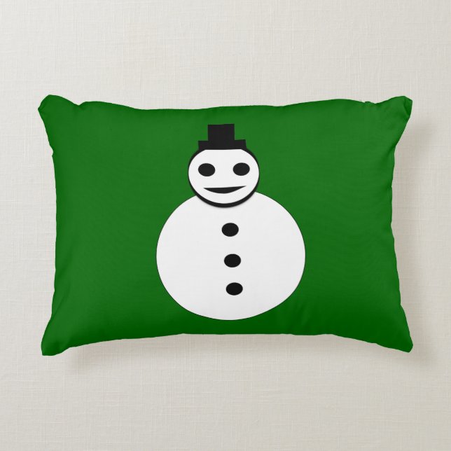 Cojín Decorativo Navidades sonrientes Snowman Pillow (Anverso)