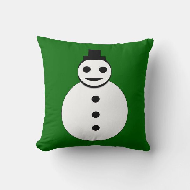 Cojín Decorativo Navidades sonrientes Snowman Pillow (Anverso)