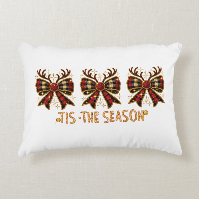 Cojín Decorativo Navidades Sopla Arcos Rojos (Anverso)