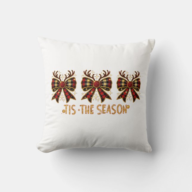 Cojín Decorativo Navidades Sopla Arcos Rojos (Anverso)