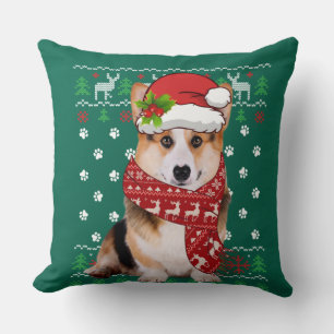 Cojín Decorativo Navidades suéteres feos Corgi Perro Papicolau Xmas