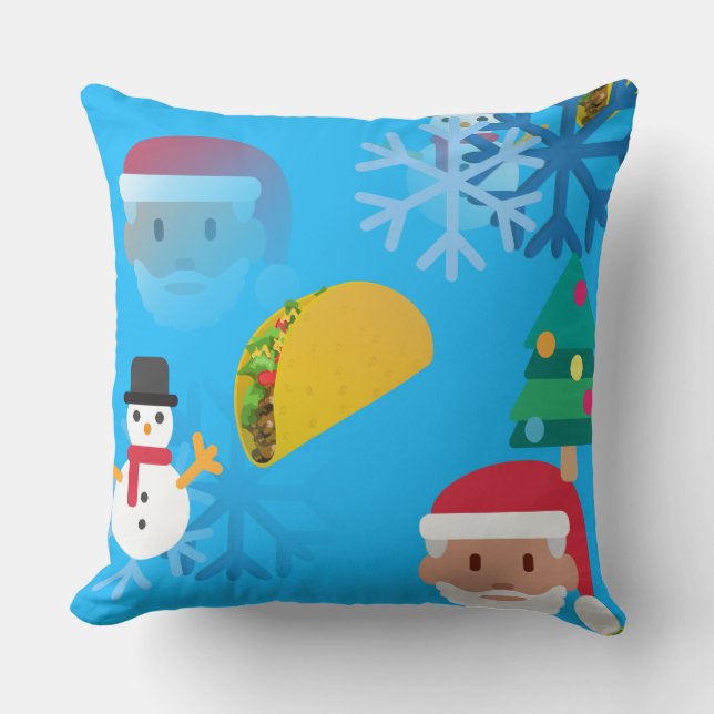 Cojín Decorativo navidades taco emoji (Anverso)