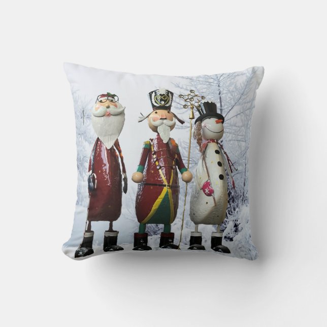 Cojín Decorativo Navidades Tin Santa, Soldado y Snowman (Anverso)
