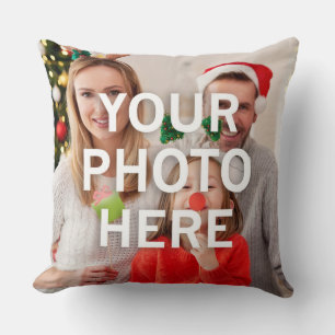 Cojín Decorativo Navidades tu foto aquí