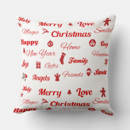 Cojín Decorativo Navidades Typografía Pillow